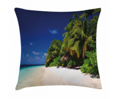 Sandy Coastline Surreal Pillow Cover