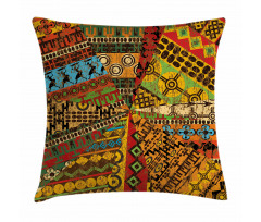 Grunge Motifs Pillow Cover