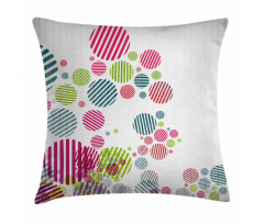 Abstract Striped Dots Pillow Cover