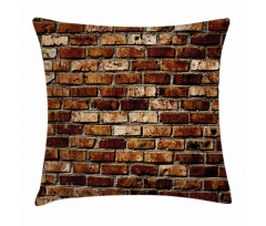 Old Grunge Brick Wall Pillow Cover