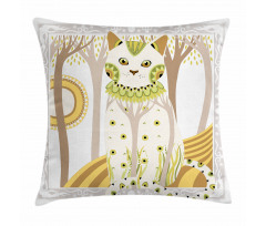 Magic Kitty Ornate Pillow Cover