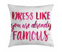 Fashion Words Pillow Cover