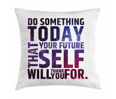 Self Will Words Pillow Cover