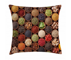 Colorful Herbs Spices Pillow Cover