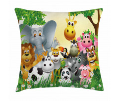 Animals Jungle Pillow Cover