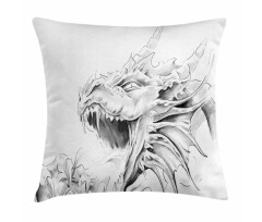 Medieval Myth Sketch Pillow Cover