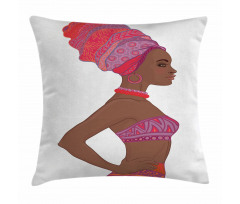 Zulu Woman Bandage Dress Pillow Cover