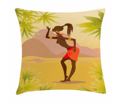 Young Girl Exotic Pillow Cover