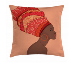 Young Girl Turban Pillow Cover