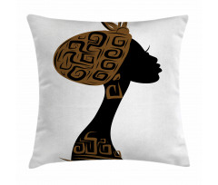 Headscarf Profile Pillow Cover