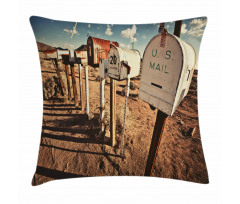 Old Mailboxes Pillow Cover