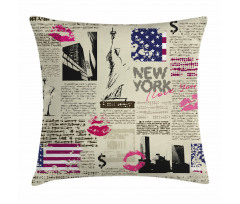 NYC Newspaper Pillow Cover