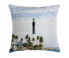 Lighthouse Palms Pillow Cover