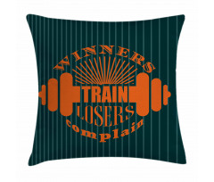 Winners Losers Words Pillow Cover
