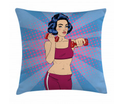 Pop Art Woman Vitality Pillow Cover