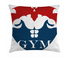 Strong Man with Biceps Pillow Cover
