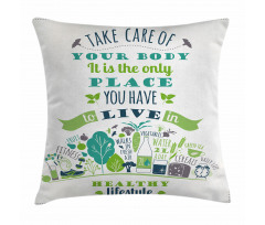 Positive Life Phrase Pillow Cover