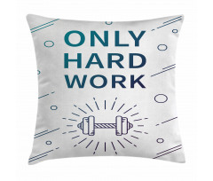 Sports Words Dumbbell Pillow Cover