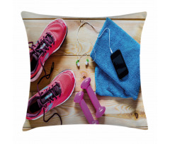 Women's Gym Equipment Pillow Cover