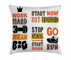 Positive Words Motivational Pillow Cover