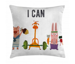 Animals Exercise Pillow Cover