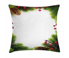 Xmas Frame Pine Cones Pillow Cover