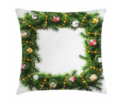 Winter Square Wreath Pillow Cover