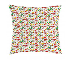 Poinsettia Flower Pillow Cover