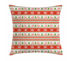 Reindeer Snowflake Pillow Cover