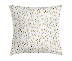 Pine Trees Black Dots Pillow Cover
