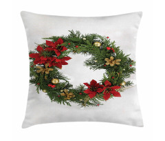 Poinsettia Blossoms Pillow Cover