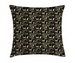 Oriental Deer Pillow Cover