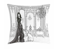 Fashion Woman Victorian Pillow Cover