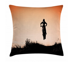 Motorbike Jump Hills Pillow Cover