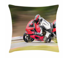 Motorbike Race Speed Pillow Cover