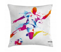 Soccer Kicks the Ball Pillow Cover