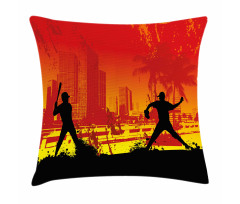 Baseball in the City Pillow Cover