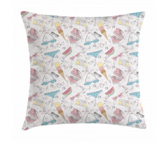 Summer Graphic Pillow Cover
