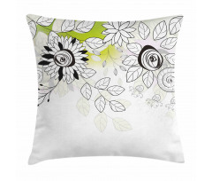 Wild Field Plants Pillow Cover