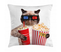 Cat Popcorn Pillow Cover
