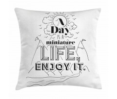 Positive Life Message Pillow Cover