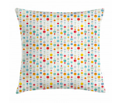 Colorful Large Dots Pillow Cover