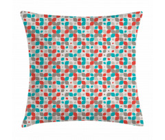 Abstract Mosaic Floral Pillow Cover