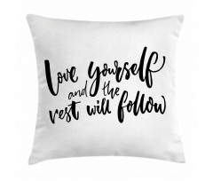 Self Love Wisdom Words Pillow Cover