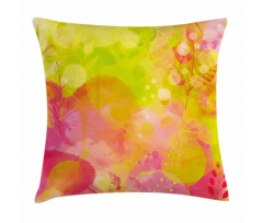 Spring Yard Watercolors Pillow Cover