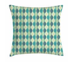 Oval Curved Lines Dots Pillow Cover