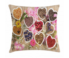Healing Herbs Bowls Pillow Cover