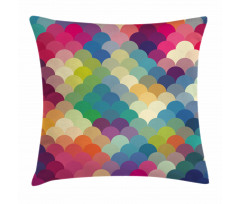 Colorful Retro Scales Pillow Cover