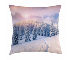 Idyllic Winter Morning Pillow Cover