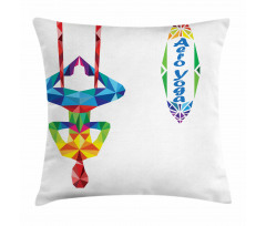 Aerial Yoga Fractal Body Pillow Cover